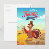 Postale Carte de vœux de Thanksgiving (Devant / Derrière)