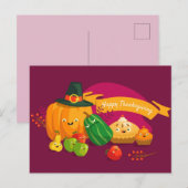 Postale Carte de vœux de Thanksgiving (Devant / Derrière)