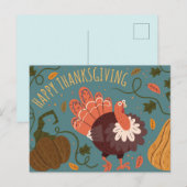 Postale Carte de vœux de Thanksgiving (Devant / Derrière)
