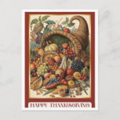 Postale Carte de vœux de Thanksgiving Cornucopia (Devant)