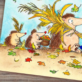 Postale Carte de vœux de Thanksgiving Hedgehogs