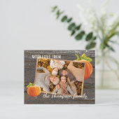 Postale Carte de vœux de Thanksgiving personnalisée avec a (Debout devant)