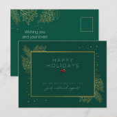 Postale Carte de voeux de vacances d'entreprise Joyeux jou (Devant / Derrière)