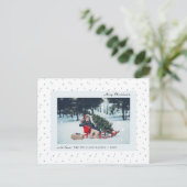 Postale Carte de vœux de vacances photo neige (Debout devant)