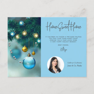 Postale Carte de vœux de vacances Realtor Home Sweet Home