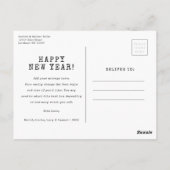 Postale Carte de vœux de vacances Rouge Quelle Année (Dos)