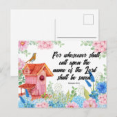 Postale Carte de vœux de verset biblique (Devant / Derrière)