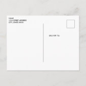 Postale Carte de vœux décorative rouge pour les fêtes (Dos)