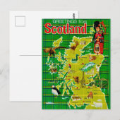 Postale Carte de voeux d'Écosse (Devant / Derrière)