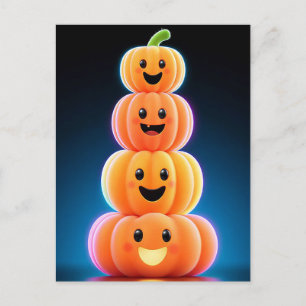 Postale Carte de vœux d'Halloween citrouille effrayante