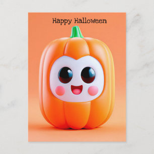 Postale Carte de vœux d'Halloween citrouille effrayante