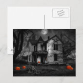 Postale Carte de vœux d'Halloween effrayante (Devant / Derrière)