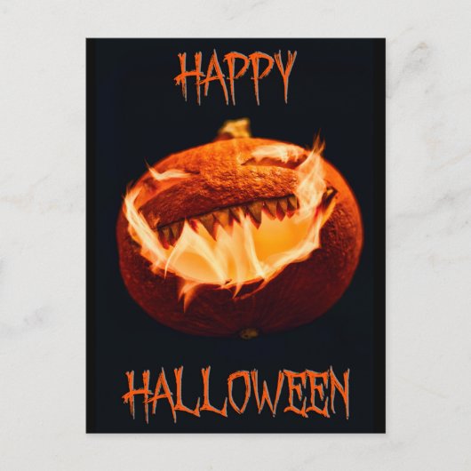 Postale Carte de vœux d'Halloween effrayante (Devant)