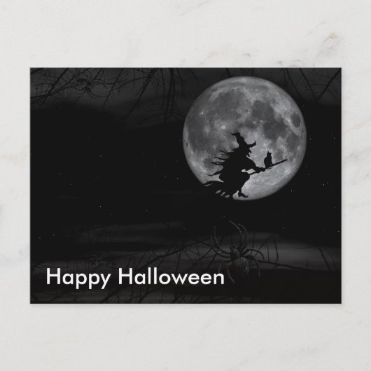 Postale Carte de vœux d'Halloween effrayante (Devant)