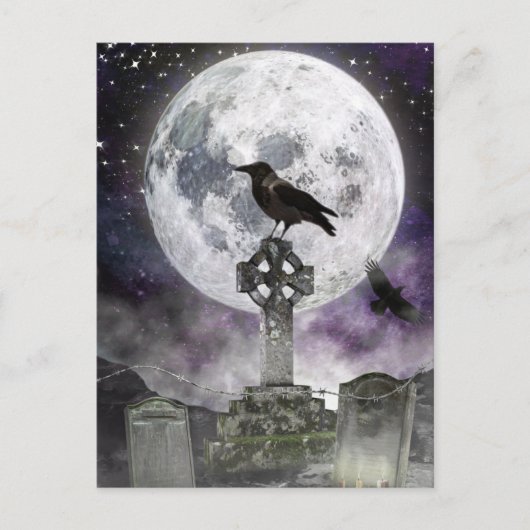 Postale Carte de vœux d'Halloween effrayante (Devant)