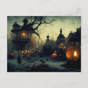 Postale Carte de vœux d'Halloween effrayante