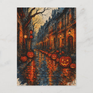 Postale Carte de vœux d'Halloween effrayante
