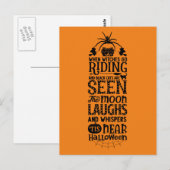 Postale Carte de vœux d'Halloween effrayante (Devant / Derrière)