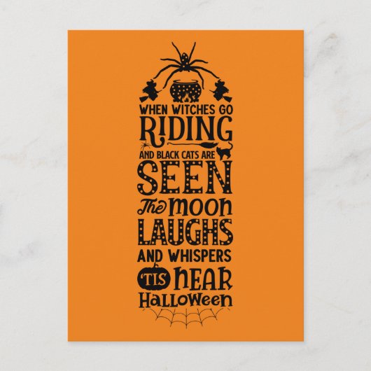 Postale Carte de vœux d'Halloween effrayante (Devant)