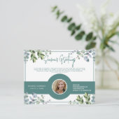 Postale Carte de vœux d'hiver d'agent immobilier/assurance (Debout devant)