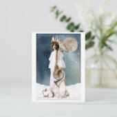 Postale Carte de voeux d'hiver de Sainte-Lucie (Debout devant)