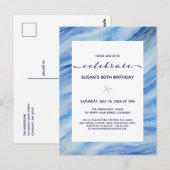 Postale Carte de vœux d'invitation à une fête d'anniversai (Devant / Derrière)
