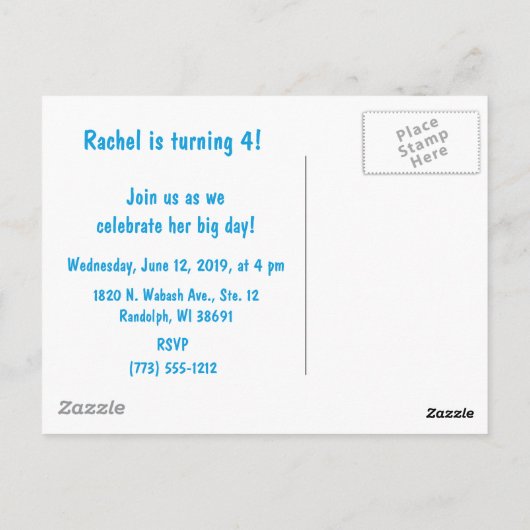Postale Carte de vœux d'invitation d'anniversaire #Proud2B (Dos)