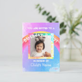 Postale Carte de vœux d'invitation pour l'anniversaire d'u (Debout devant)