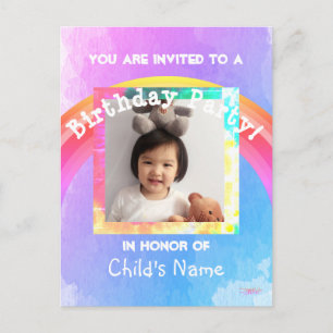 Postale Carte de vœux d'invitation pour l'anniversaire d'u