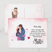 Postale Carte de voeux do-it-yourself Amour (Devant / Derrière)
