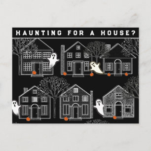 Postale Carte de vœux d'octobre Halloween pour agent immob