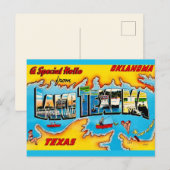 Postale Carte de voeux du lac Texoma (Devant / Derrière)