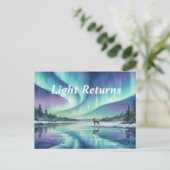 Postale Carte de voeux du solstice d'hiver (Debout devant)
