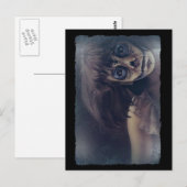 Postale Carte de vœux effrayante pour la nuit d'Halloween (Devant / Derrière)