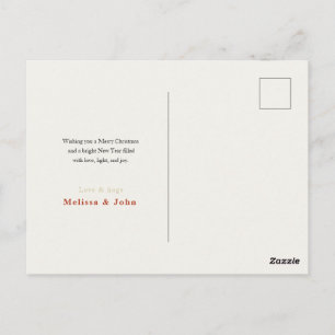 Postale Carte de vœux élégante de Noël