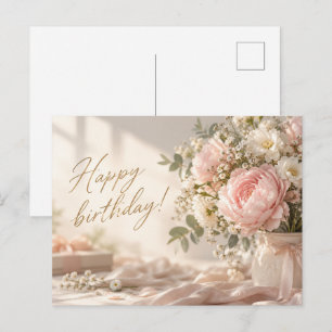 Postale Carte de vœux élégante pour anniversaire avec pivo