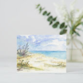 Postale Carte de voeux en bord de mer (Debout devant)