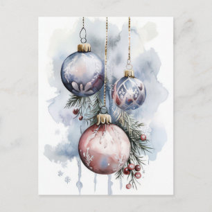 Postale Carte de vœux festive de Noël avec guirlande