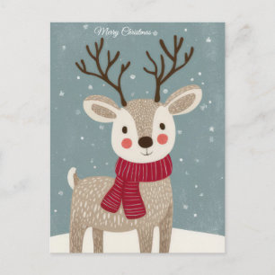 Postale Carte de vœux festive de Noël avec guirlande