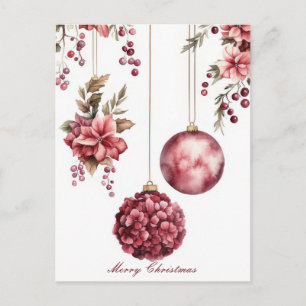 Postale Carte de vœux festive de Noël avec guirlande