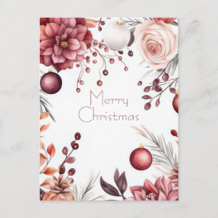 Postale Carte de vœux festive de Noël avec guirlande