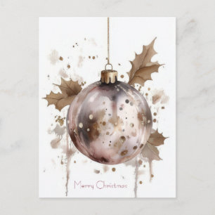 Postale Carte de vœux festive de Noël avec guirlande