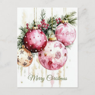 Postale Carte de vœux festive de Noël avec guirlande