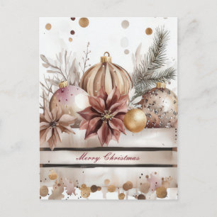 Postale Carte de vœux festive de Noël avec guirlande
