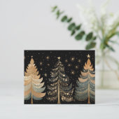 Postale Carte de voeux Festive et élégante Arbre de Noël (Debout devant)