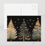 Postale Carte de voeux Festive et élégante Arbre de Noël (Devant / Derrière)