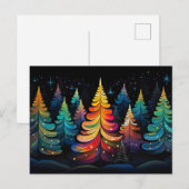 Postale Carte de voeux Festive et élégante Arbre de Noël (Devant / Derrière)