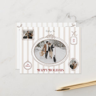 Postale Carte de vœux festive mur d'images minimaliste chi