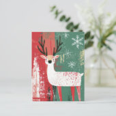 Postale Carte de voeux Festive Reindeer de Noël (Debout devant)