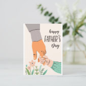 Postale Carte de voeux fête des pères (Debout devant)